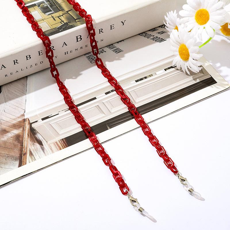 Bohemia Amber Acrylic Glasses Chain Women Leopard Resin Largand Chain For Glasses Sunglasses Hold Straps Cords Accessories