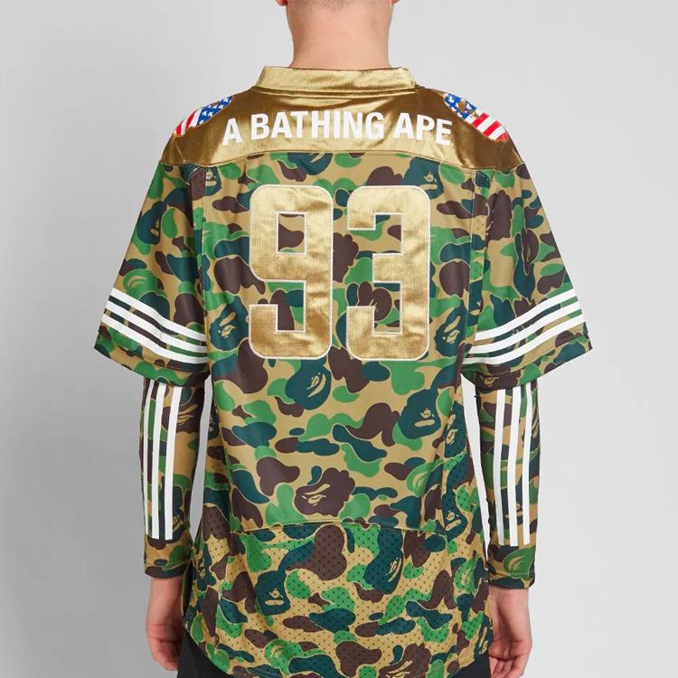 BAPE X Adidas SB Jersey Green Men Tops DW9285