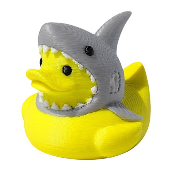 3D Printed Duck Figurine Funny Tiger/Crocodile/Shark Duck Statue Collectible Duck Ornament for Bathroom Home