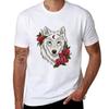 Starry Wolf Funny Wolf Gift Wolf Lover Gift Tshirt Simple Line Art Print Tee Tshirt