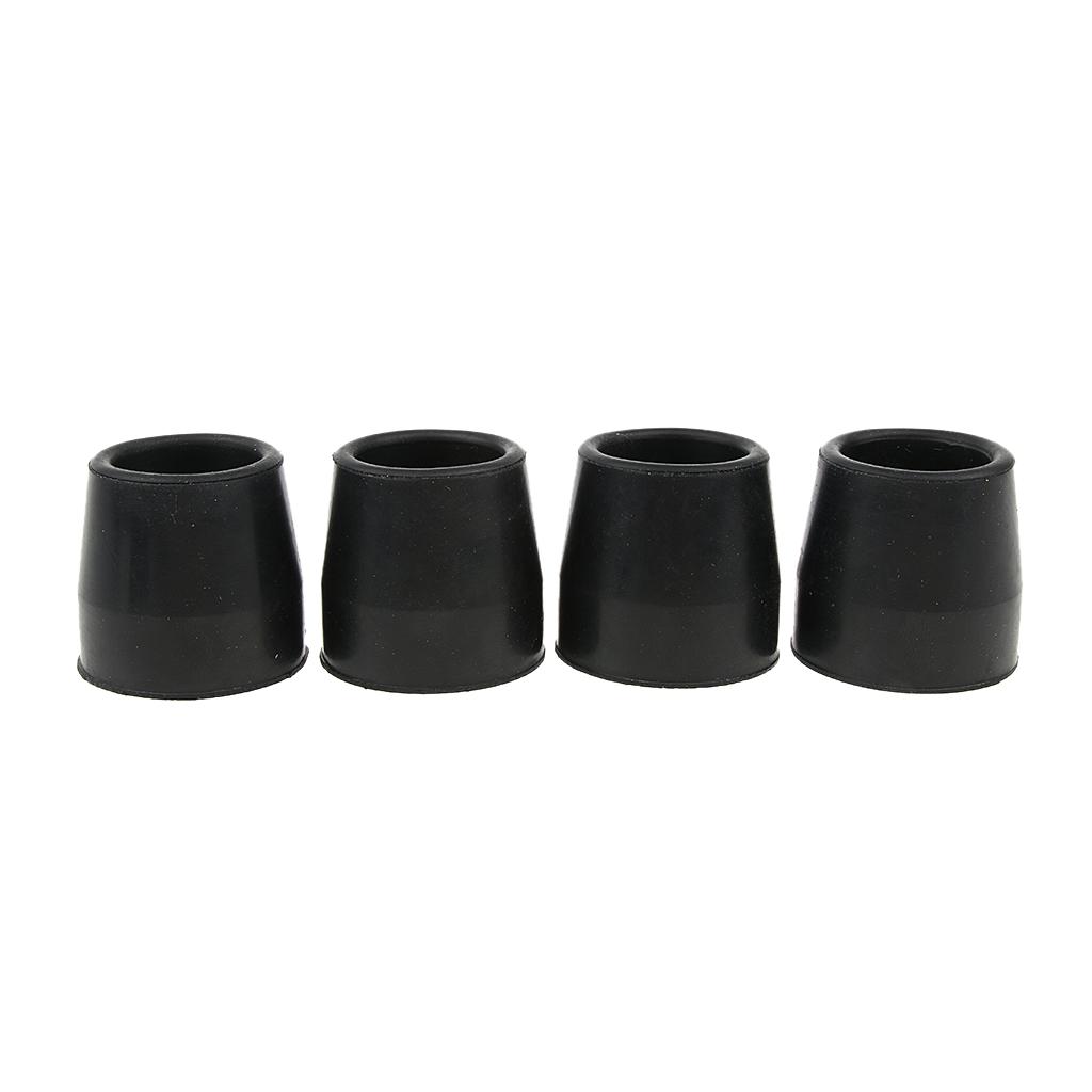 

4Pcs/Set Anti-slip Walking Stick Ferrules Cane Crutch Rubber Pad Heavy Duty End Bottoms Protector for Disabled Elder чёрный