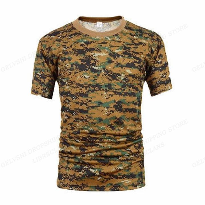 Summer Round Neck 3D Camouflage Print Top Fashionable Outdoors Casual Short Sleeved Men's T-shirts