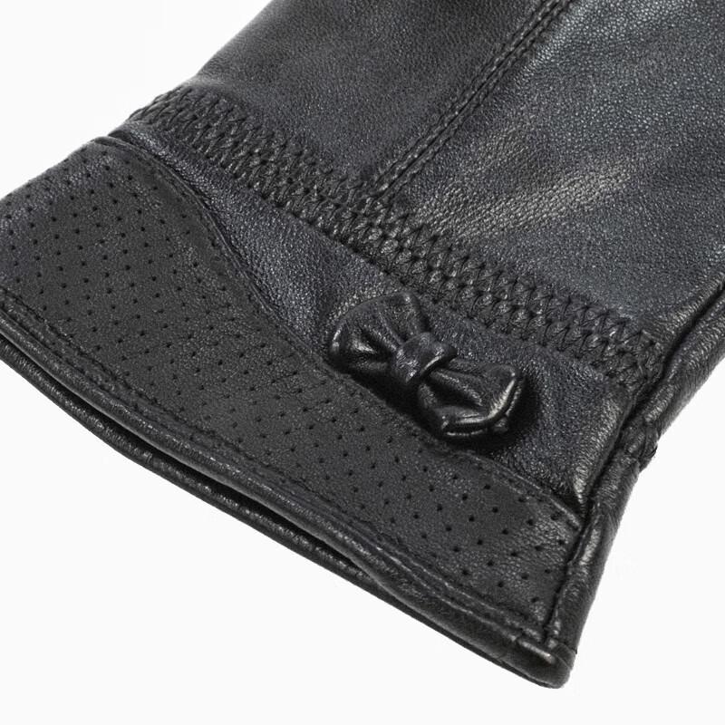 Aisiyalan Damen Lammwollschal & Lederhandschuhe Set