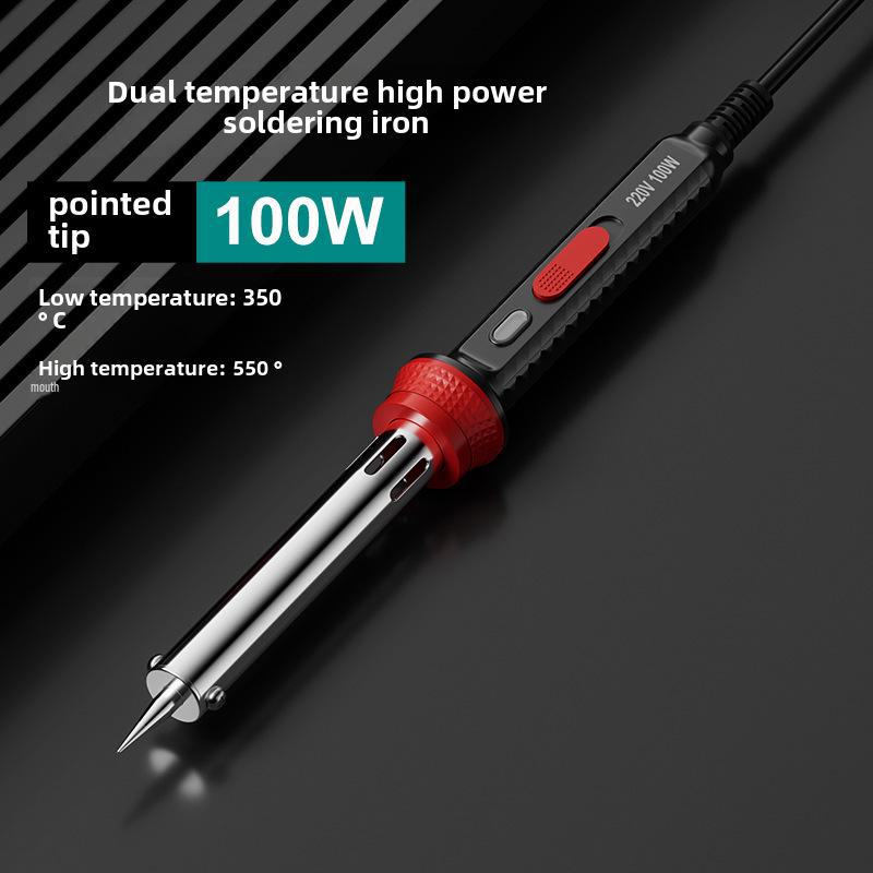 300W Adjustable Temperature Handheld Soldering Iron - Portable, High-Power Flat Head with External Heating.