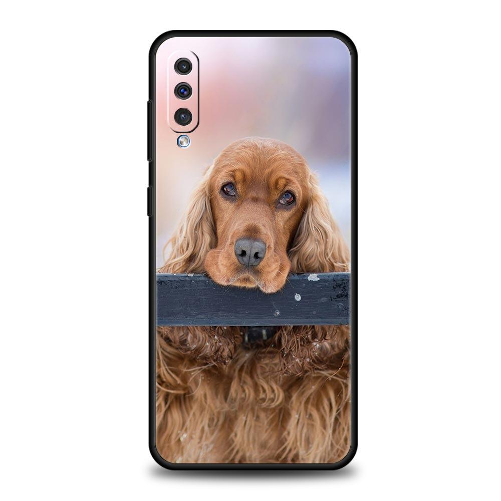 Cocker Spaniels Dog Lovely Case For Samsung A54 A52 A24 A14 A50 A72 A70 A30 A40 A20S A20E A02S A12 A22 A34 A42 A32 5G A04s Cover