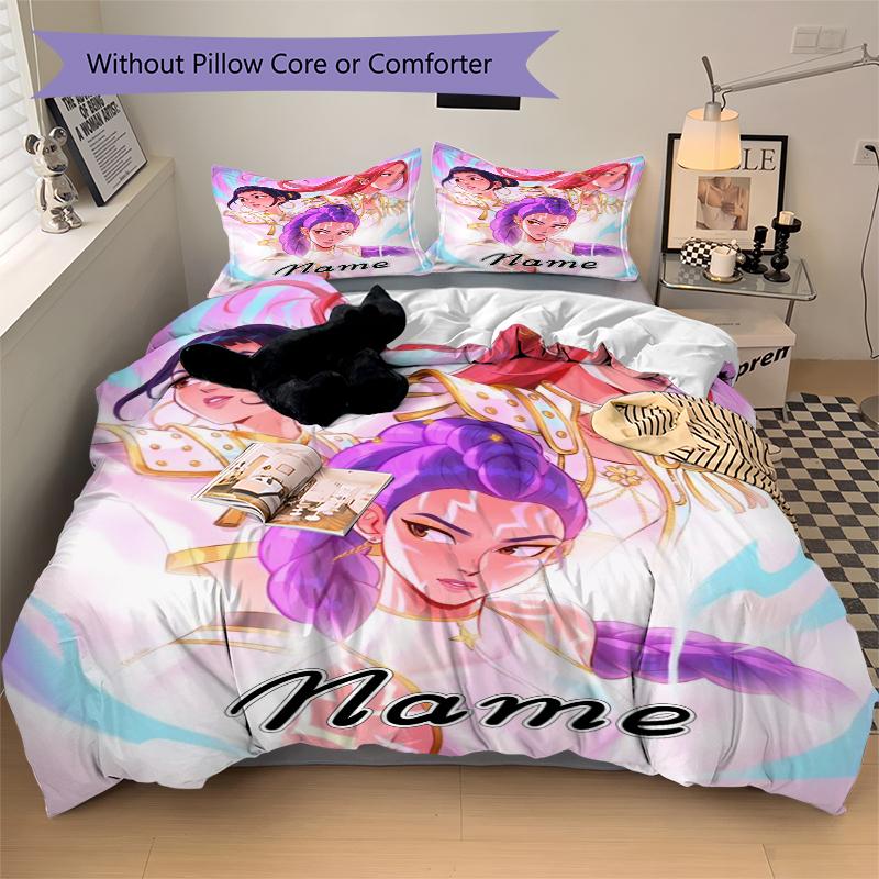 Custom Textile Fantasy Heroes Bedding 3 Piece Set HD Print Duvet Cover Pillowcases for Teens Adult Bedroom Decoration