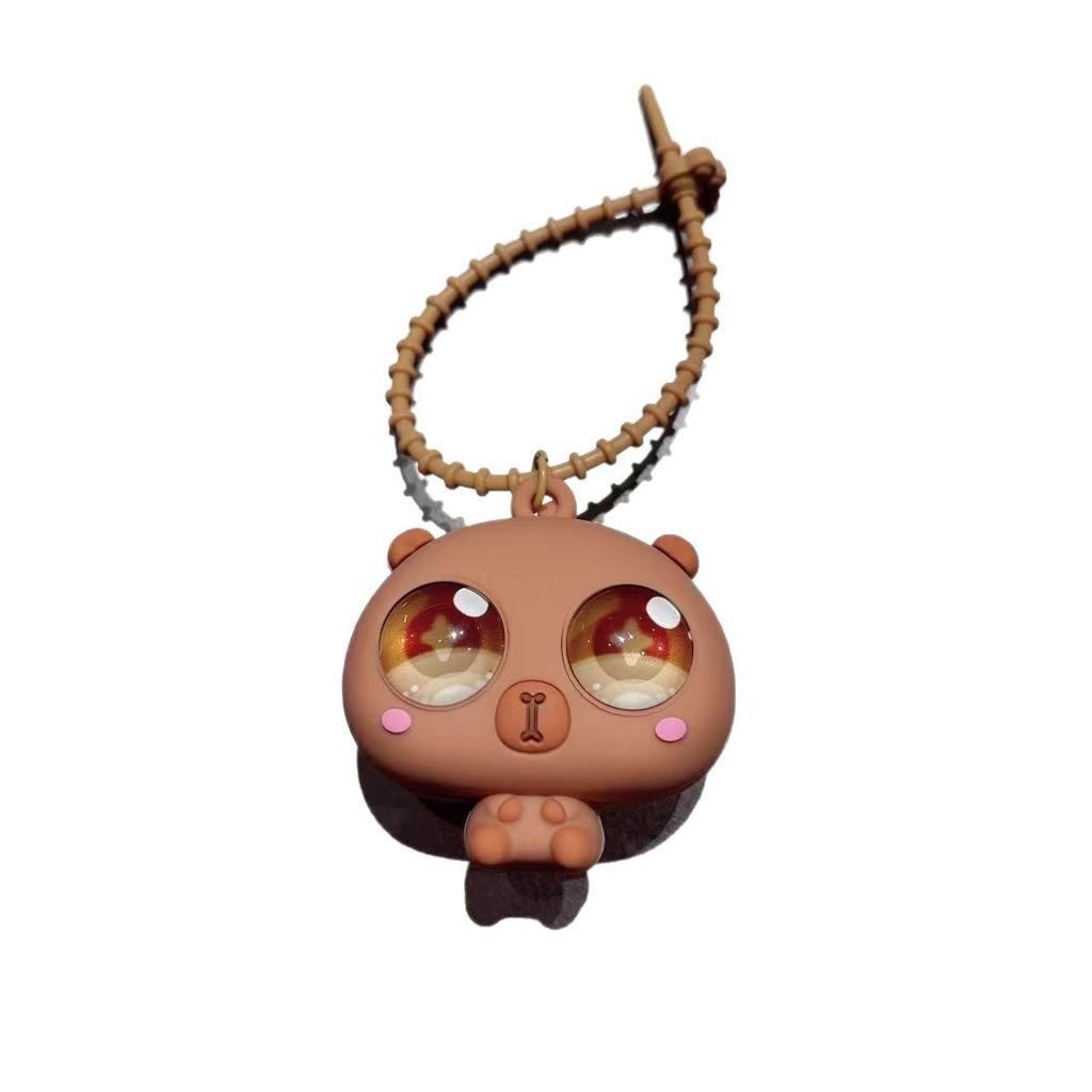 Porte-clés Jouet à presser Cartoon Créatif Grands Yeux - Porte-cartes Anti-stress Amusant & Pendentif Sac Fille Balala