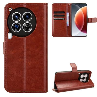 Leder-Klapphülle für Tecno Camon 30 Premier mit PU-Leder-Lanyard, Kartenclip und Schutzhülle