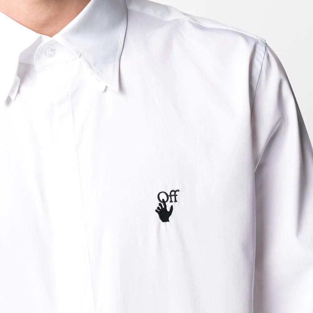 OFF WHITE SS21 Hand Off Logo Shirt Men's White OMGA152S21FAB0010110