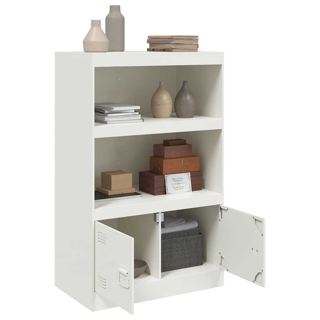 Sideboard White 67 X 39 X 107 Cm Steel