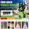 High Pressure Cleaner 4800PSI Electric Washer with 4 Nozzles & 33Ft Hose Power Overheat Protect for Car Fence Patio Cleaning Heavy Duty