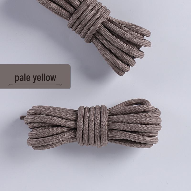 Wild Elephant Colorful Thickened Round Shoelaces for Outdoor Hiking & Sports Shoes - Black & White, One Pair
