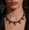 Unisex Gotische Nieten Kugeln Halskette, Zinklegierung Punk Hip Hop Schmuck, Statement Biker Party Halskette für Alle Anlässe