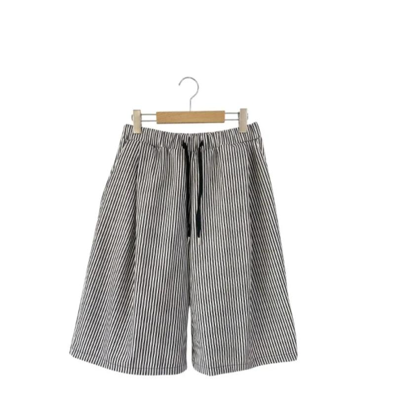 New ArrivalS Open Run Women S waiSt Tie Striped elaStic Wide ShortS
