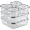 Iwaki Glass Storage Container System Cool Pack Range Heat-Resistant Set, Gray, & PC-PRN7GY2