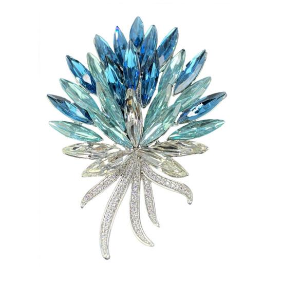 

Brooch Irregular Wheat Design Sparkling Rhinestones Zinc Alloy Lapel Pin Sweaters Collars Hats Bags Coats Scarves Badge Versatile Accessory срібний