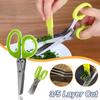Forbici da Cucina Multistrato Acciaio Inossidabile Taglia Verdure Cipollotto Erbe Alghe Spezie Strumento da Cucina Accessori da Cucina