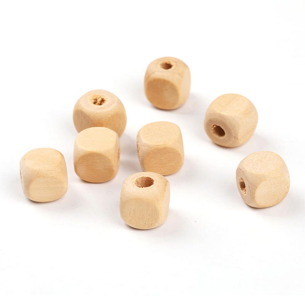 

Maple Cube Wooden Beads 10mm Unfinished Eco-Friendly DIY Wood Loose Beads for Jewelry Makeing Handmade Decoration Accessories Dia 10mm 50pcs
