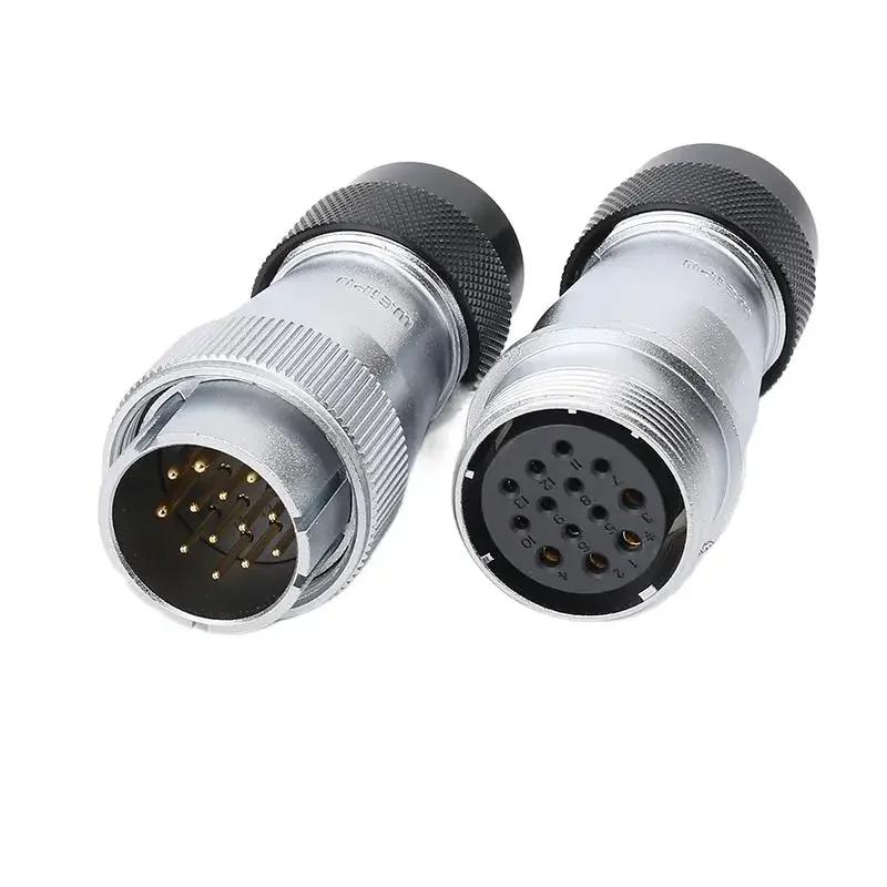 WEIPU WS32 TD+ZD 4 6 8 10 11 13 19Pin Docking Power Circular Connector M32 Soldering Single Wire Cable Adapter Aviation Plug