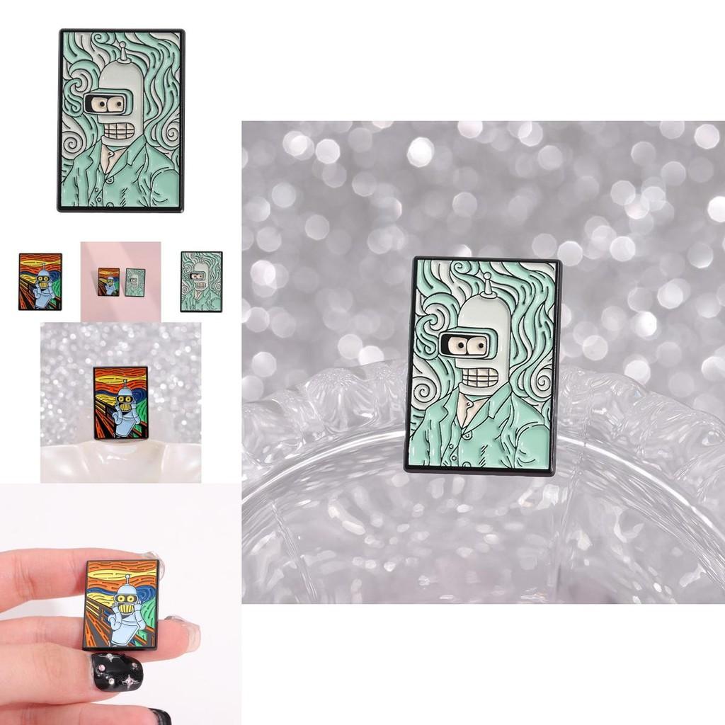 Unique Winter 2024 Cartoon Character Brooch In Durable Alloy With Trendy Design Elements