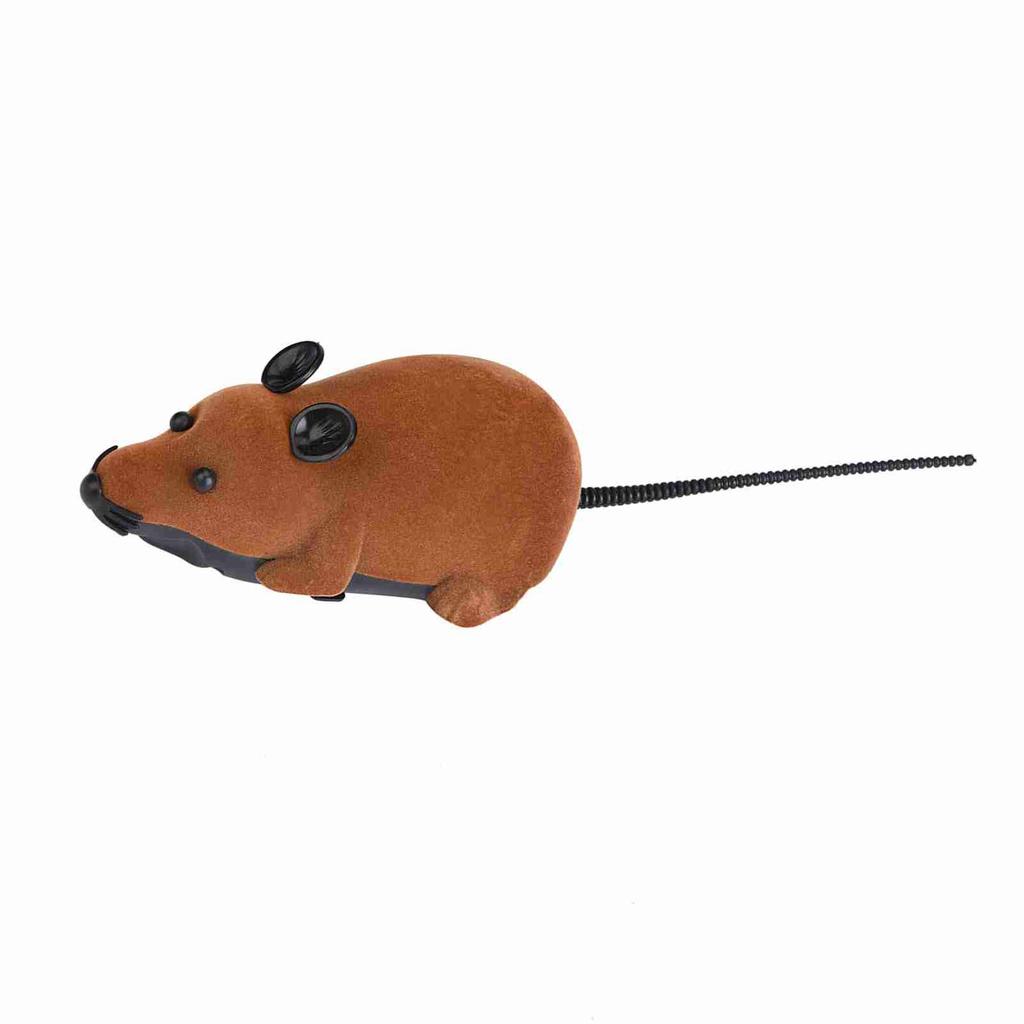 Wireless Mouse For Cat Dog Funny Rat Novelty Gift Pet Toy Remote Control Brown