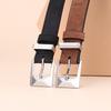Womens Genuine Leather Belt With Alloy Pin Buckle Slim 2.4cm Waistband Jeans Office Or Casual Outfit