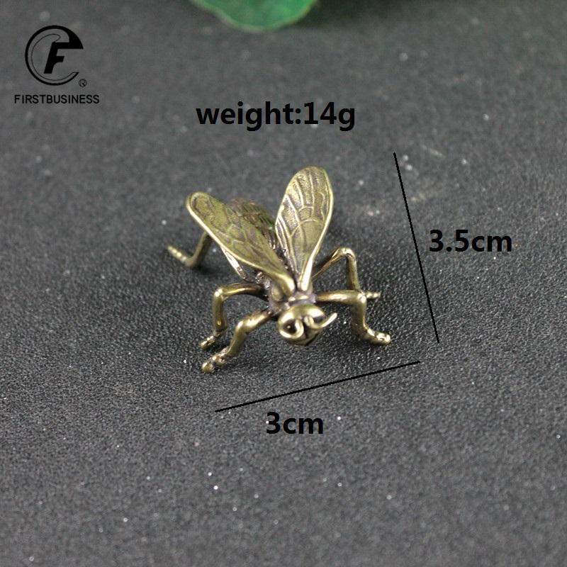 Soild Brass Cricket Figurines Miniatures Desktop Ornaments Tricky Spoof Insect Toy Retro Animal Small Statue Crafts Decorations