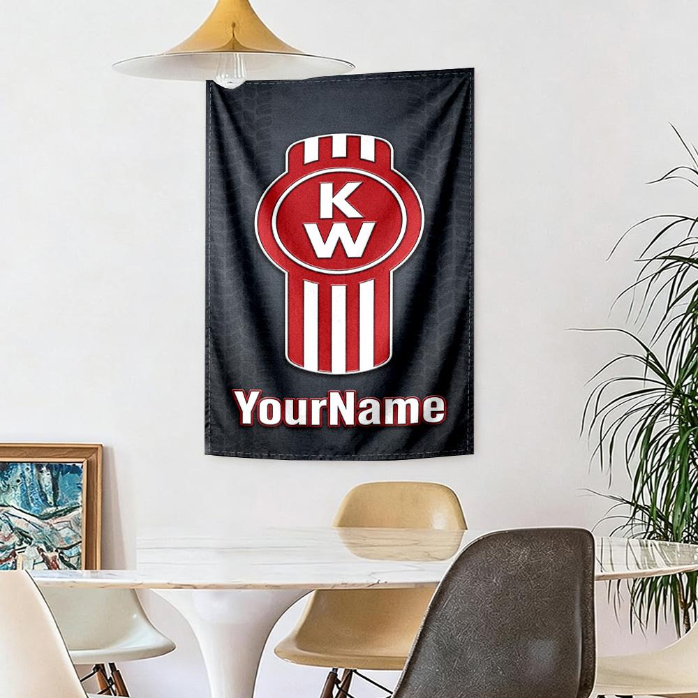 Kw Heavy Trucks Custom Your Name Wall Decor Tapestry Art For Pet Memorial Birthdaywedding Party Backdrop Family Gift