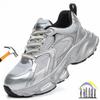Fashion Non-slip Work Shoes Women Plastic Toe Safety Shoes Breathable Mesh Work Sneakers Lightweight Protective Work Safety Sneakers