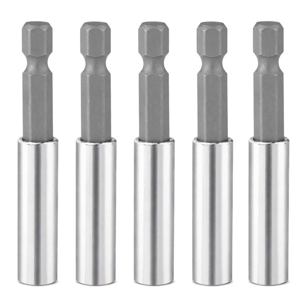 5PCS 1/4 Inch Hex Shank Magnetic Drill Bit Holder Drill Bit Extension Socket  Drilling Application