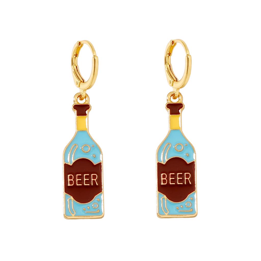 Autumn Explosion Light Luxury Dripping Oil Letter Wine Bottle Cute Temperament Versatile Fashion Yiwu Jewelry Women