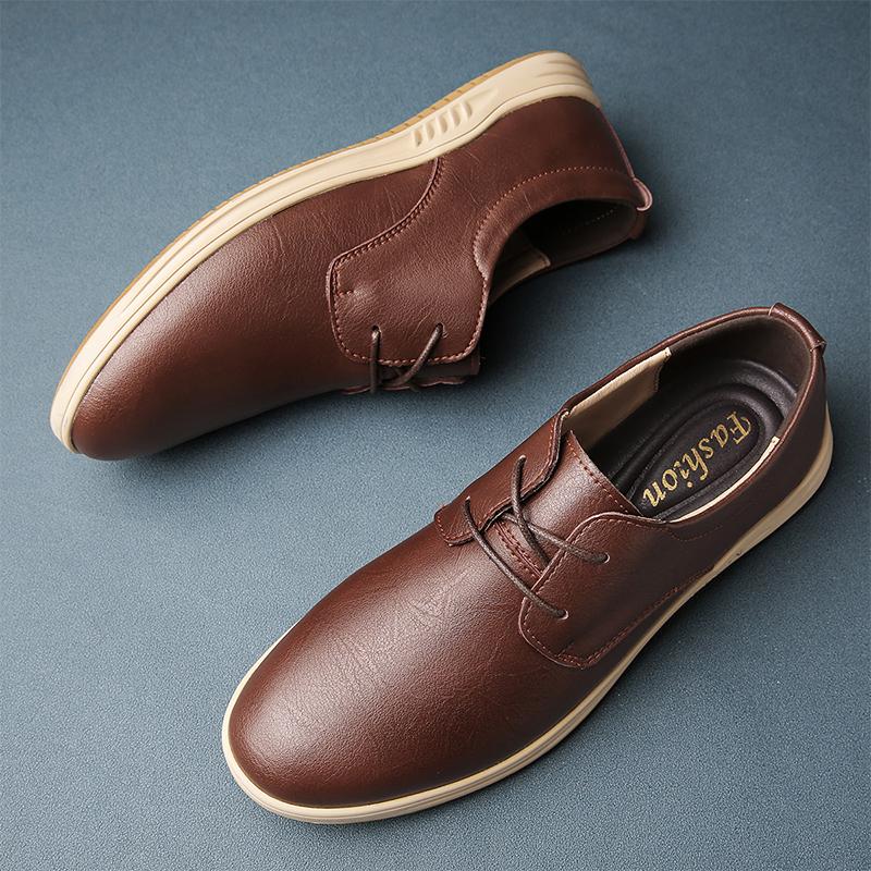 Men Casual Spring Autumn Breathable Men's Oxford Shoes Sneakers Profession Office Style Fashion Luxury Leather Retro Men Shoes