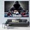 2D Casino Poker Night Backdrop, Aces Cards & Chips Theme for Party Photoshoot