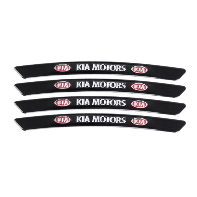 AEV5   4pcs Aluminium Alloy Car Wheel Hub Stickers For Kia GT-Line Sportage Ceed Rio Picanto Sorento Soul Cerato Venga Forte K9 Cadenza
