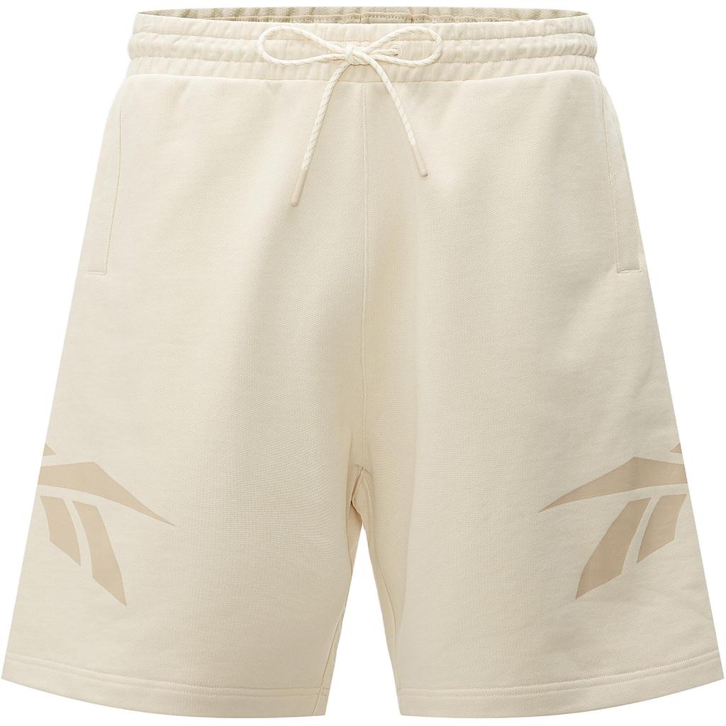 Reebok Logo Print Knit Casual Shorts Unisex shorts Beige 24SRC603UGM0