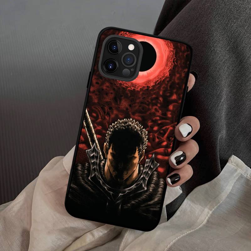 Anime Berserk Guts Custodia per Telefono Silicone Morbido per iphone 14 13 12 11 Pro Mini XS MAX 8 7 6 Plus X XS XR Cover