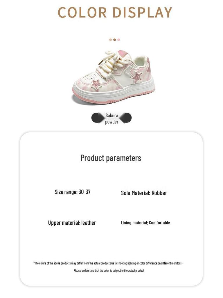 2025 Kids' Lightweight Sneakers: Spring/Autumn Thick Sole Running Shoes for Girls