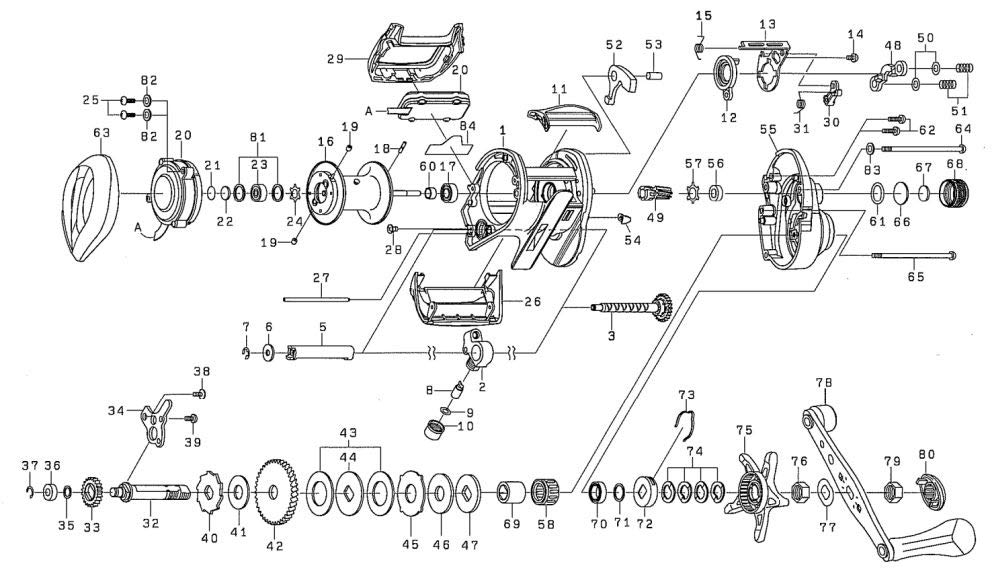 DAIWA Genuine Parts 17 Light Game ICV 200H Handle Part Number 78 Part Code 6H031802