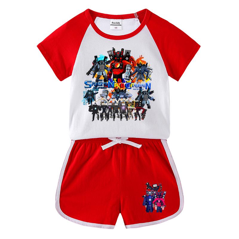 2026 Children's Summer Clothing Set: Boys and Girls Baby Sports Two-Piece with Hot Pants and Short Sleeve T-shirt