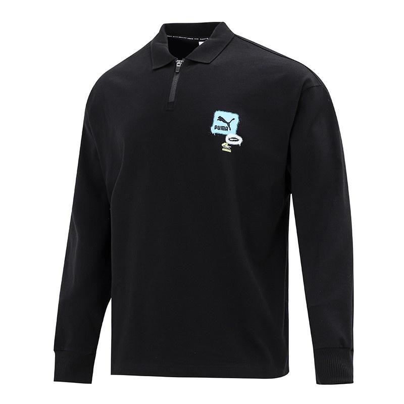 PUMA Trend Graphic Logo Sweatshirt  Black  Men s 536075-01 S