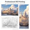 Frame Diy Painting By Numbers For Adults Kits City Castle Landscape Acrylic Paint Picture On Numbers For Home Decors 40x50cm