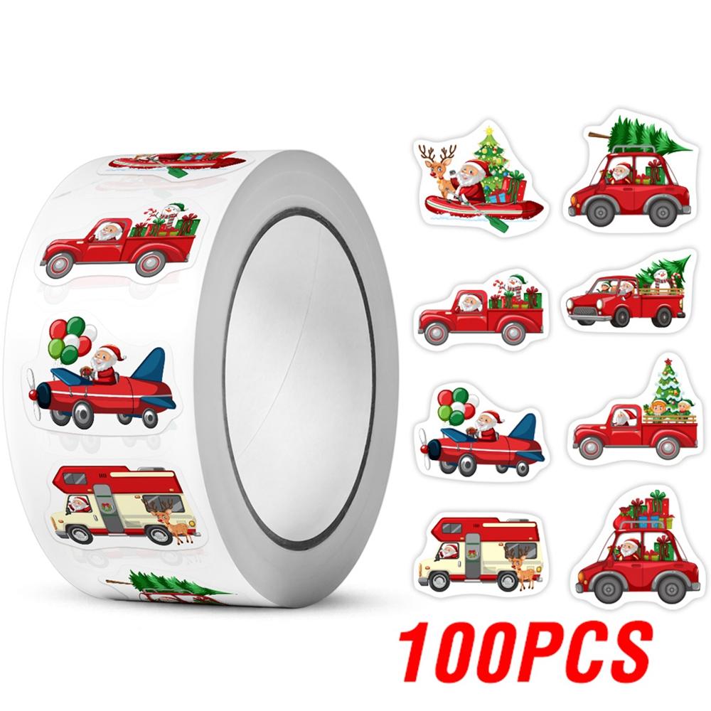 

100-500pcs New Christmas Stickers Children Stickers Cute Cartoon Packaging Stickers Photocard Decor Lables for Kid Stationery