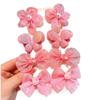 Summer candy - colored flower hair clips for girls, fairy tulle bang clips with bows,cute princess hair accessories,chic&lovely.