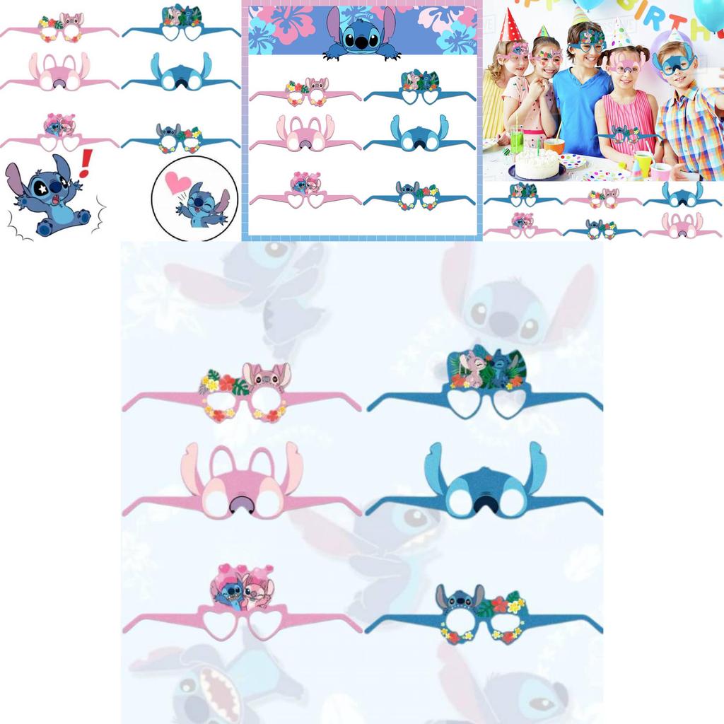 Bedårande Stitch Pappersglasögon För Roliga Sommarstrandfester Och Födelsedagsfiranden