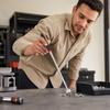 6- Telescoping Magnetic Pickup Tool with Extended, Retractable Sweeper for Dropped Objects