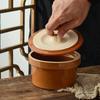Ceramic Lidded Earthenware Stew Pot for Soups, Rice, and Dishes - Traditional Clay Cooking Bowl
