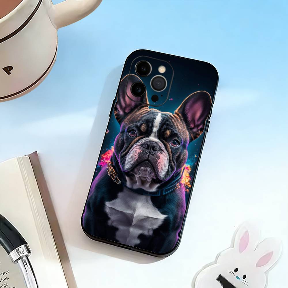 French Bulldog Dog-DG  Phone Case For iPhone 17, 16,15,14,13,12,11 Plus,Pro Max, Others Soft Black Cover