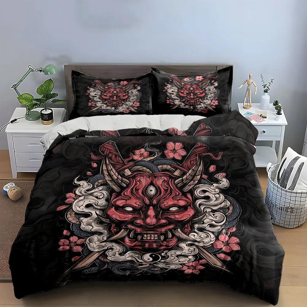Set di Poster Decorativi Arte Demoniaca Morbido Confortevole Copripiumino Set Biancheria da Letto Incluso 1*Copripiumino & 2*Federe regalo