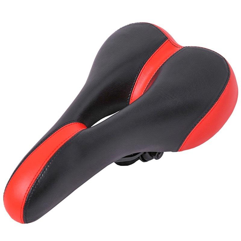 

Pu Leather Oversized Bike Seat Soft Comfortable Shock-Absorbing Wide Bicycle Saddles Wide Bike Saddles For Cycling Cushion червоний