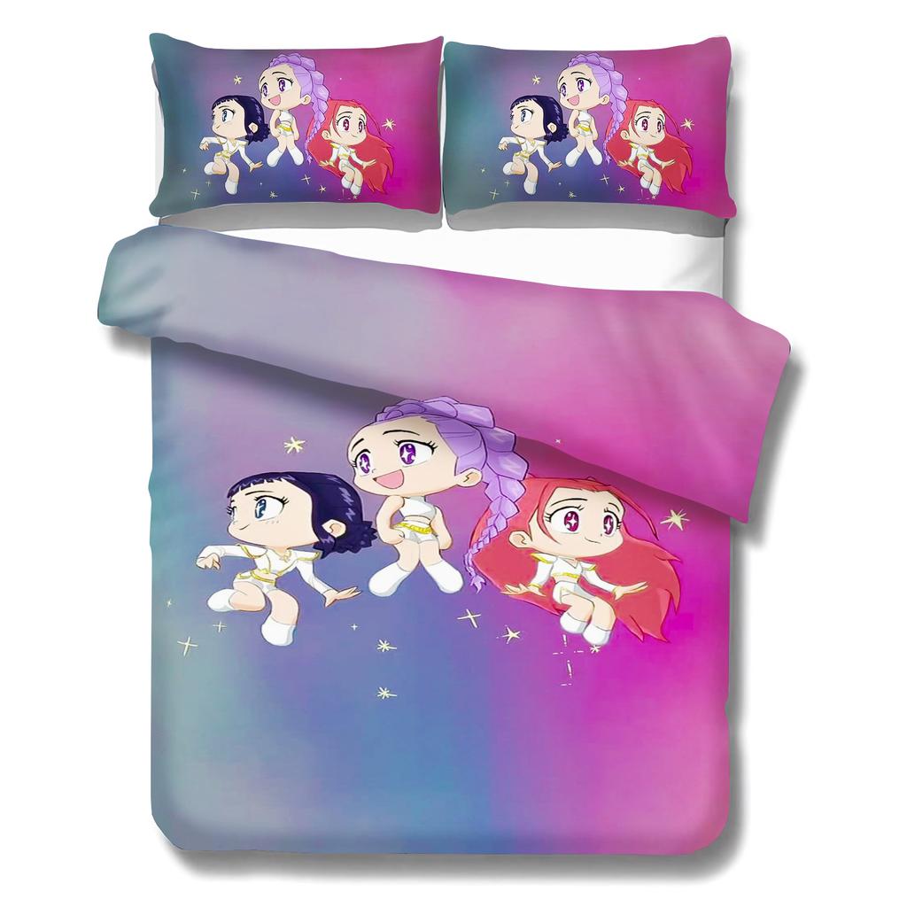 Kpop Hexe Jagd Mädchengruppe Bettbezug Set Idol Rumi Bettwäsche Set Thema Schlafzimmer Dekoration Für Mädchen Weihnachtsgeschenke